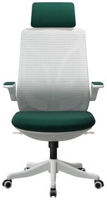 Scaun ergonomic Tania-H, Spătar Mesh, Gri/Verde