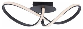 Plafoniera neagră 61 cm cu dimmer în 3 trepte inclusiv LED - Viola Due