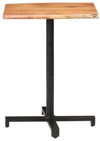 Masa de bistro, muchii naturale, 60x60x75 cm, lemn masiv acacia 1, 60 x 60 x 75 cm, lemn de acacia cu margini organice