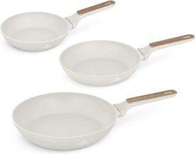 Set tigai 3 piese Sahara Nordic Berlinger Haus BH 8322, crem mat, compatibile cu toate tipurile de plita, invelis antiaderent titanPro