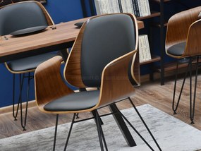 Scaun Silk (nuc închis + negru). 1111269