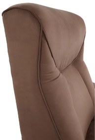 Fotoliu relaxant, cu funcţie electrică de vibraţie, textil maro, SUAREZ