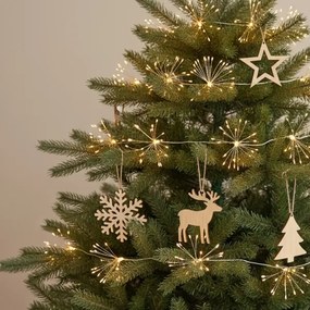 Brilagi - Ghirlandă LED pentru exterior, 150 LED, 5 m, IP44, alb cald, efect artificii