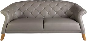Canapea 2 locuri design LUX Chester Grey Leather