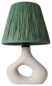 Veioză verde cu abajur din sfoară din hârtie (înălțime 40 cm) Serin – Opviq lights