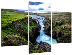 Tablou - Cascada intre stânci (90x60 cm)