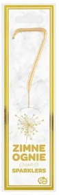 Numere Gold Scânteietoare aurie numărul 7, 17 cm