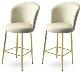 Set de scaune de bar Alte Cream and Gold, 2 bucăți