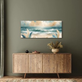 Tablou – Plajă pictată în culori delicate (120x50 cm)