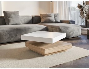 Masă de cafea TIMO, alb/stejar Sonoma