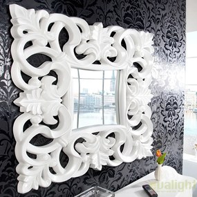 Oglinda decorativa eleganta design clasic Venice alba A-15628 VC