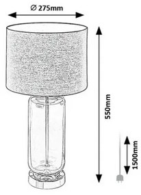 Lampă de masă Rabalux 74049 Rein, gri