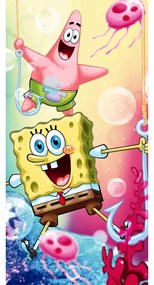 Prosop pentru copii din bumbac 70x140 cm Sponge Bob – Jerry Fabrics