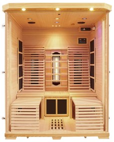 Infračervená sauna/ tepelná kabína Helsinki 150 s triplexným vykurovacím systémom a drevom Hemlock