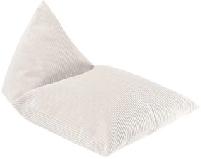 Fotoliu puf pentru copii crem cu tapițerie din catifea reiată Big Lounger – Wigiwama