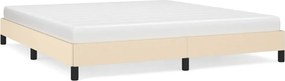 vidaXL Cadru de pat fără saltea, crem, 180x200 cm, textil