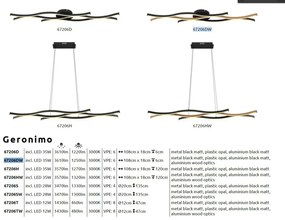 Veioza LED, lampa de masa design modern Geronimo negru