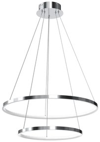 Lustră LED pe cablu HOOP LED/51W/230V d. 60 cm 4000K crom lucios