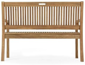 Bancă din lemn de acacia cu doua locuri, maro natural, 120x60x88 cm, Noemi Yes