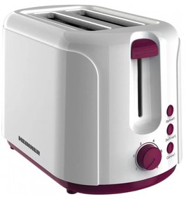 Heinner TP-750BG - Prăjitor de pâine pentru 2 felii, 750 W, 230 V, alb/mov