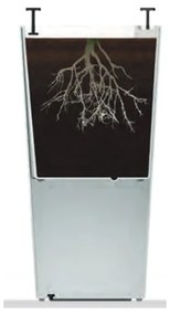 Ghiveci de flori adecvat interior / exterior Gardenico Elise, înălțime 36 cm, alb mat