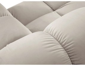 Colțar modular bej cu tapițerie din catifea (cu colț variabil) Bellis – Micadoni