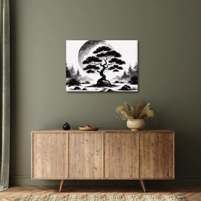 Tablou – Bonsai alb-negru (70x50 cm)