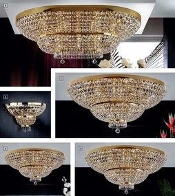 Aplica de perete cristal Schöler design de lux Sheraton 3L, 24K gold plated