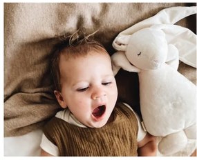 Moonie - Iepuraș crem cu melodie și lumină pentru somn