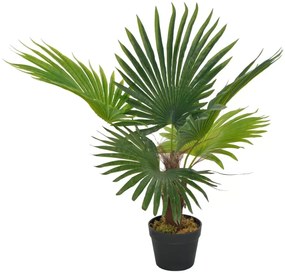 Palmier artificial cu 5 frunze in ghiveci,70 cm