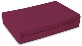 Colorat Burgundy Cearșaf terry roșu 180x200 cm cu elastic