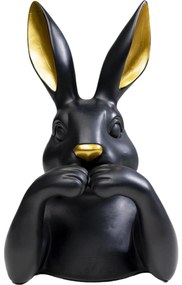 Figurina decorativa Sweet Rabbit negru 31cm