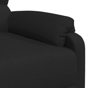 Fotoliu de masaj rabatabil, negru, material textil 1, Negru