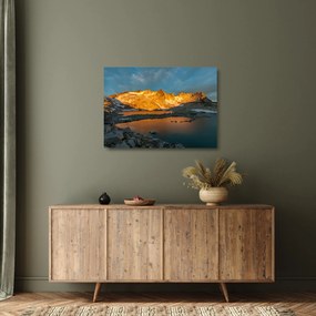 Tablou pe sticlă cu peisaj montan (70x50 cm)