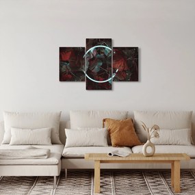 Tablou - Cerc de neon între palmieri (90x60 cm)