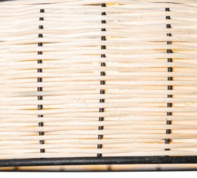 Plafoniera orientala neagra cu ratan 25 cm - Emir