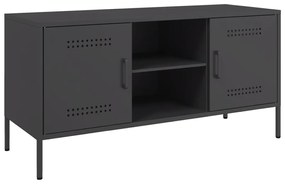 842988 vidaXL Dulap TV, negru, 100,5x39x50,5 cm, oțel