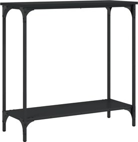 vidaXL Masă consolă, negru, 75x30,5x75 cm, lemn prelucrat