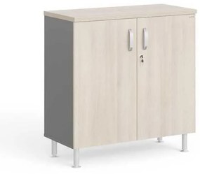 Dulap scurt Manager LUX 90 x 43 x 93 cm, salcâm deschis / gri