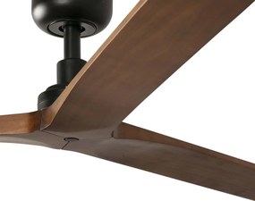 Ventilator aplicat tavan cu telecomanda KLIM M 125cm, negru/ nuc