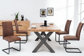 Set de 2 scaune Appartment, microfibra maro antic A-39377 VC