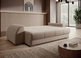 Canapea extensibilă dumonde cu ladă de depozitare si sezut confortabil din spuma high-density, Verona Bej 260x100 cm