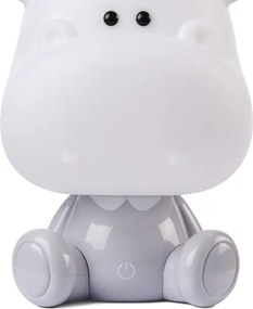 ONLI - Lampă de veghe LED reglabilă PUPPIES LED/3W/230V 25 cm hipopotam/gri