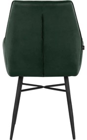 Set de scaune de sufragerie verde 2 buc. tapițat Anzo – Støraa