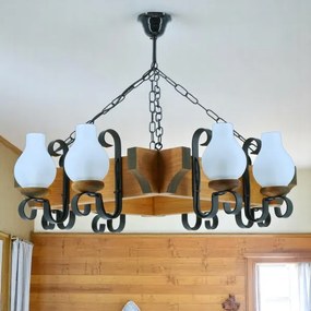 Lustră pe lanț Brilagi QUEEN 8xE14/40W/230V fag