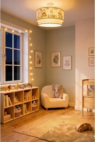 Brilagi-LED Plafonieră pentru copii BOBO, 1xE27/60W/230V, Ø40 cm, crem/verde/junglă