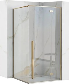 Cabina de dus patrata Rea Fargo cu usa batanta 90x90 auriu