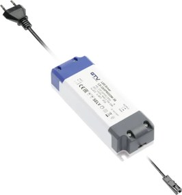 Transformator Pro GTV pentru bandă LED, cu distribuitor, 7W, 12V, IP20, cablu 2 m 7 W, 12 V, 2 m, Plastic
