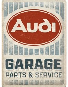 Placă metalică Audi Garage - Parts & Service