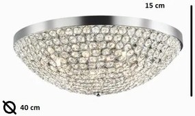 Plafonier diametru 40 cm cristal Venezian ORION PL5 059143